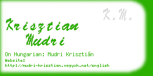 krisztian mudri business card